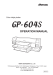 GP-604S Operation Manual - mimaki engineering co., ltd.