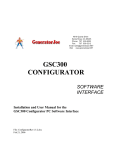 gsc300 configurator software interface