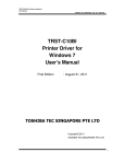 TRST-C10BI Printer Driver for Windows 7 User`s Manual