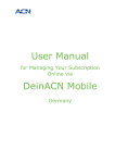 User Manual DeinACN Mobile