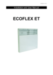 Installation and User Manual ECOFLEX ET