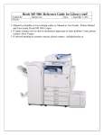 Ricoh MP 5001 Reference Guide for Library staff