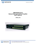 NMOA8200 Series Network Managed Optical Amplifier User`s Manual
