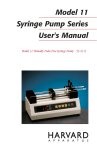 Model 11 Syringe Pump Series User`s Manual