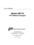 SR770 Manual - Stanford Research Systems