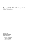 Survey of Ad Hoc Network Routing Protocols Adhoc Networking