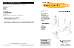 USER`S MANUAL - Icon Heath & Fitness