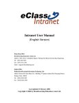 eClass Intranet Teacher User Manual