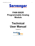 Get the PAM 5002 Technical User Manual