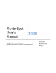 Movie-Spot User`s Manual 2008