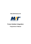 Frame Grabber Integration Programmer`s Manual