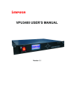 USER`S MANUAL OF VPU3400 - Alge