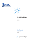 Variable Leak Valve - Ideal Vacuum Products, LLC