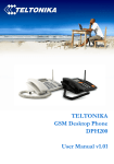 TELTONIKA GSM Desktop Phone DPH200 User Manual v1.01