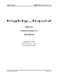MIDI CPU Firmware Version 1.4 User Manual