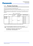 1.1 Product Summary - Panasonic Corporation