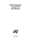 ST20 Embedded Toolset R1.9 User Manual