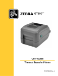 GT800t Users Guide (en) - Zebra Technologies Corporation