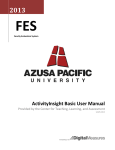 ActivityInsight Basic User Manual 2013