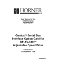 Genius™ Serial Bus Interface Option Card for GE AV