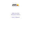 AXIS 214 PTZ Network Camera User`s Manual