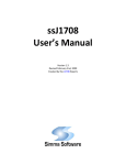 ssJ1708 user`s manual - Simma Software, Inc.