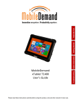 MobileDemand xTablet T1400 User`s Guide