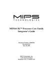 MIPS64 5K™ Processor Core Family Integrator`s Guide