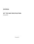 GEORGIA SET TOP BOX SPECIFICATION
