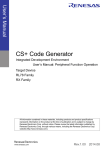 CS+ Code Generator - Renesas Electronics