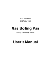 Gas Boiling Pan User`s Manual