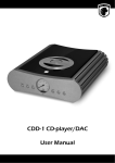 CDD-1 CD-player/DAC User Manual