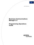 BT Nortel BCM Programming Operations Guide