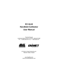 EC-Gold Handheld Calibrator User Manual