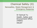 Chemical Safety (II) Waste Management & Emergency Response