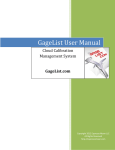 GageList User Manual