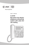 CL4939 Big button big display telephone/answering system