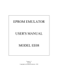 EPROM EMULATOR USER`S MANUAL MODEL EE08