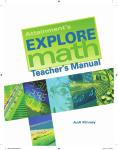 Explore Math Teacher`s Manual SAMPLE