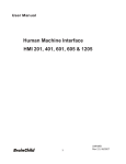 Human Machine Interface HMI 201, 401, 601, 605 & 1205