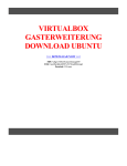 VIRTUALBOX GASTERWEITERUNG DOWNLOAD UBUNTU