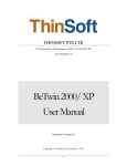 BeTwin 2000/ XP User Manual