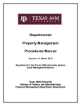 TAMU Departmental Property Management Procedures Manual