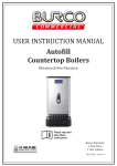 USER INSTRUCTION MANUAL Autofill Countertop Boilers