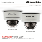 Arecont Vision SurroundVideo WDR Camera Installation Manual