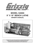 MODEL G4000 9" X 19" BENCH LATHE