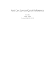 AsciiDoc Syntax Quick Reference