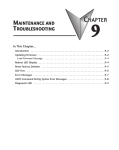 Chapter 9: Maintenance and Troubleshooting