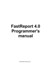 FastReport 4.0 Programmer`s manual