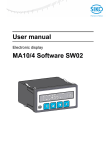 User manual MA10/4 Software SW02